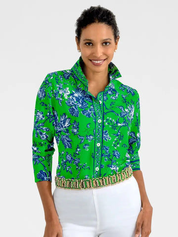 Gretchen Scott Boyfriend Shirt - English Garden