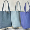 Summer Italian Leather Solid Tote