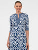 Gretchen Scott Split Neck Dress -Arabesque